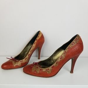 D&G leather heels Dolce and Gabbana